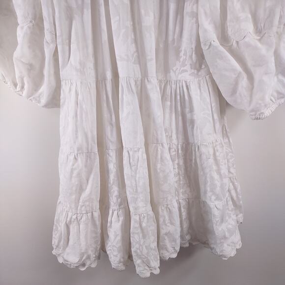 Juliet Dunn London White Tiered Dress, One Size - Picture 4 of 10